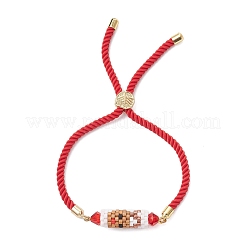 Christmas Handmade Glass Seed Beaded Slider Bracelets&nbsp;BJEW-MZ00226-02