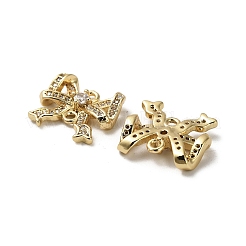 Brass Micro Pave Cubic Zirconia Pendants&nbsp;LS-KK-B142-35G