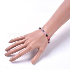 Polymer Clay Heishi Beads Beads Stretch Bracelets&nbsp;BJEW-JB04451