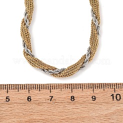 4MM 304 Stainless Steel Rope Chain Necklaces&nbsp;NJEW-Z095-01GP-01