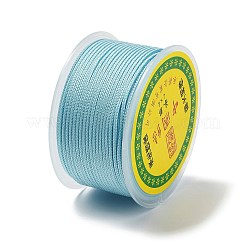 16mの丸型ナイロン編みコード  壁掛け用  工芸  ギフト包装  ライトスカイブルー  2mm  約17.50ヤード（16m）/ロール&nbsp;OCOR-I013-01D