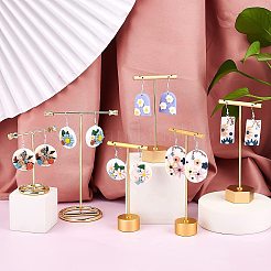 DIYダングルピアス作成キット  フラワーポリマークレイペンダント付き24ピースジオメトリ  鉄のピアスフックと丸カン  ミックスカラー  ペンダント：12個&nbsp;DIY-NB0005-76