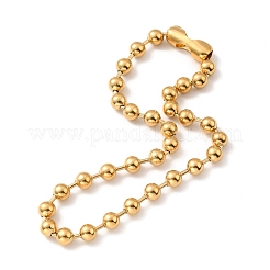 PVD Vacuum Plating 304 Stainless Steel Ball Chain Necklace & Bracelet Set&nbsp;STAS-D181-01G-02B