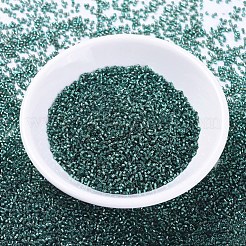 MIYUKIデリカビーズ  シリンダー  日本製シードビーズ  11/0  （db0607)染色銀裏地青緑  1.3x1.6mm  穴：0.8mm  約2000PCS /ボトル  10 G /ボトル&nbsp;SEED-JP0008-DB0607