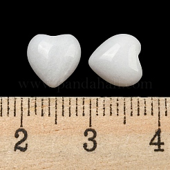 天然石ホワイトジェイドカボション  ハート  8x8x3.5mm&nbsp;G-H309-01-08