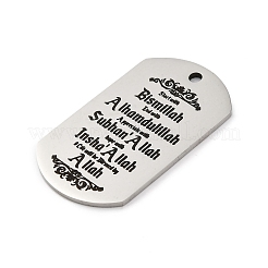 Anti-Tarnish 201 Stainless Steel Pendants&nbsp;STAS-R002-02P-10