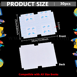 10Pcs Self-adhesive Plastic Book Cover&nbsp;AJEW-WH0752-332C