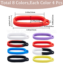 32Pcs 8 Colors Silicone Pendant&nbsp;FIND-GF0005-87B