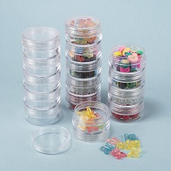 プラスチックビーズ収納ケース  ラウンド  5バイアル  直径約3.9 CM  高さ10.2センチ  容量：10ml（0.34液量オンス）&nbsp;C078Y