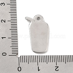 304ステンレスペンダント  レモンドリンクのチャーム  ステンレス鋼色  22.5x12.5x2mm  穴：2mm&nbsp;SA-CBA0563-14P