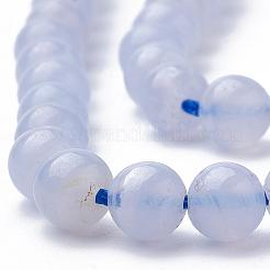 Natural Blue Chalcedony Bead Strands&nbsp;X-G-R193-02-4mm