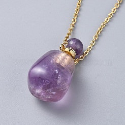 Handmade Bumpy Lampwork Perfume Bottle Pendants&nbsp;NJEW-F251-10G