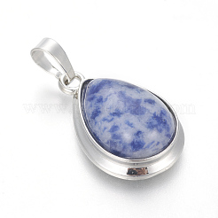Natural Blue Spot Jasper Pendants&nbsp;G-L512-C13