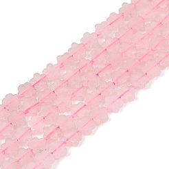 天然石ローズクォーツビーズ連売り  スモモの花  6~6.5x6x2.5mm  穴：0.8mm  約60~63個/連  14.37~14.84''（36.5~37.7センチメートル）&nbsp;G-B138-C13-01