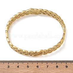 304ステンレススチール製中空ヒンジ付きカフバングル  オーバル  18KGP本金メッキ  内径：1.97インチ（5cm）x2.36インチ（6cm）&nbsp;SA-CBAB92B-07G