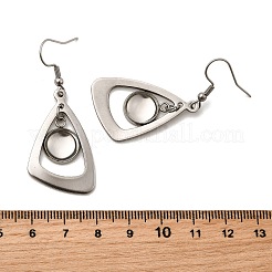 DIY ブランクドーム & ティアドロップ 304 ステンレススチール ダングルイヤリング作成キット  ステンレス鋼色  50mm&nbsp;EJEW-UN00003