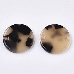酢酸セルロース（樹脂）リンクコネクター  フラットラウンド  桃パフ  17.5x2.5mm  穴：1.5mm&nbsp;KY-S158-66A-A02