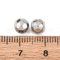 304ステンレススチールビーズ  サッカー  ステンレス鋼色  6x5mm  穴：1.8mm&nbsp;STAS-I358-08P