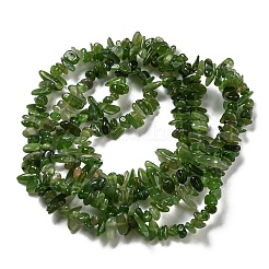 天然カナダ翡翠ビーズ連売り  チップ  1.5~5x3~13x2~8mm  穴：0.6mm  30.94~31.97''（78.6~81.2センチメートル）&nbsp;X-G-G0003-B38