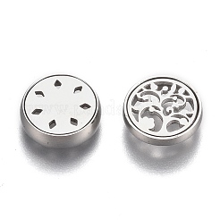 304 Stainless Steel Diffuser Locket Aromatherapy Essential Oil&nbsp;AJEW-N025-10P