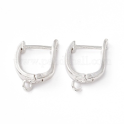 Brass Hoop Earring Findings with Latch Back Closure&nbsp;KK-A172-19S