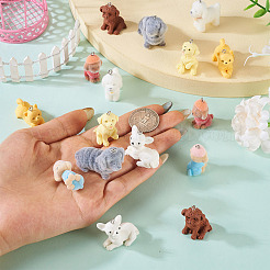 16Pcs 8 Styles Flocky Resin Pendants&nbsp;RESI-TA0003-61
