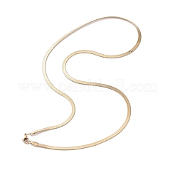 PVD真空メッキ304ステンレススチールスネークチェーンネックレス  カニカン付き  ゴールドカラー  23.6インチ（60cm）  4mm&nbsp;X-NJEW-O058-30G