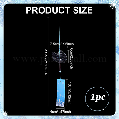 1Pc High Borosilicate Glass Wind Chime Decor&nbsp;AJEW-PH0010-10A