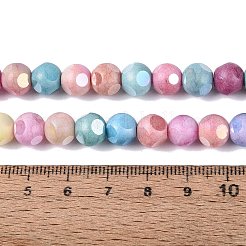 Ombre Effect Dyed Electroplate Opaque Glass Beads Strands&nbsp;EGLA-Q130-01A