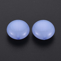 模造ゼリーアクリルビーズ  フラットラウンド  ミディアムスレートブルー  17x9.5mm  穴：2mm  約316個/500g&nbsp;MACR-S373-86-E01