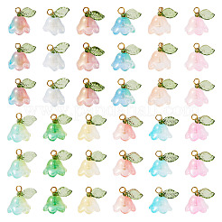 72Pcs 12 Styles Glass Pendants&nbsp;PALLOY-TAC0235