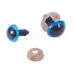 クラフト用品プラスチック人形の目パーツ  ぬいぐるみの目  ドジャーブルー  10mm&nbsp;DIY-WH0015-10mm-A03