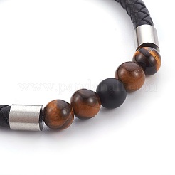 Men's Natural Tiger Eye Bracelets&nbsp;BJEW-JB04039