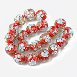 Handmade Lampwork Beads Strands&nbsp;LAMP-N021-008