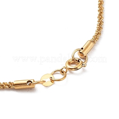 イオンプレーティング(IP) 304 ステンレス チェーン ネックレス  ユニセックスのためのジュエリー  18KGP本金メッキ  20.16インチ（51.2cm）&nbsp;NJEW-Q335-14G