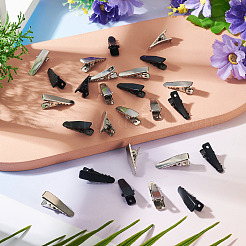 鉄製ワニ口金 2色 40個  ミックスカラー  24x9x9mm  20個/カラー&nbsp;PHAR-TADJ0001-12