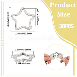 30Pcs Zinc Alloy Split Rings&nbsp;FIND-SP0004-17