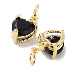 Brass Micro Pave Cubic Zirconia Charms&nbsp;KK-C051-05G-01