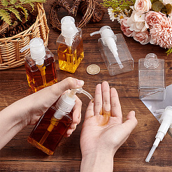 プラスチックポンププレスボトル  詰め替え式ボトル  ローション用  透明  5x3.3x11.8cm  容量：100ml（3.38fl.oz）&nbsp;AJEW-WH0471-116B