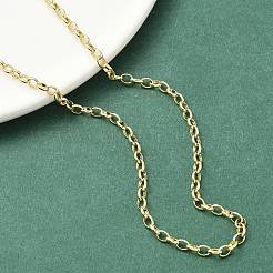 3MM Brass Cable Chain Necklaces for Women&nbsp;NJEW-K271-10G