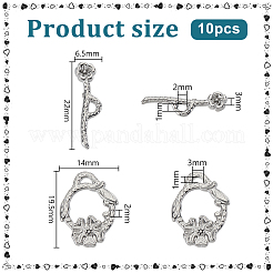 10Pcs 304 Stainless Steel Toggle Clasps&nbsp;STAS-PH0005-79