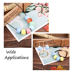 120Pcs 6 Colors Theaceae Wood Bead&nbsp;WOOD-CD0001-07