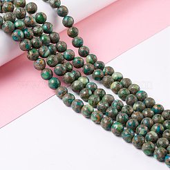 Natural Pyrite & Vesuvianite Beads Strands&nbsp;G-K317-A24
