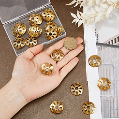 30Pcs Brass Bead Caps&nbsp;KK-FH0008-34G