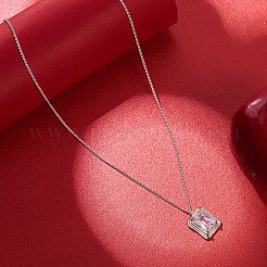 Rhodium Plated 925 Sterling Silver Pendant Necklaces for Women&nbsp;JN963A