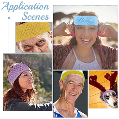 8 Bundles 8 Colors Elastic Crochet Headband Ribbon&nbsp;WCOR-GF0001-04B