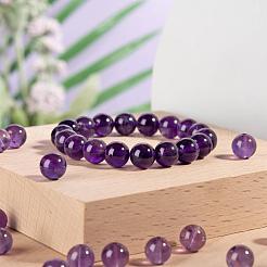 100Pcs 8mm Natural Amethyst Round Beads&nbsp;DIY-LS0002-40