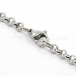 Tarnish Resistant Rolo Chain Necklace for Men&nbsp;LS-NJEW-F027-14-3.5mm