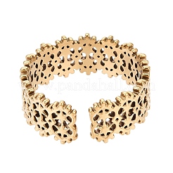 304 Stainless Steel Open Cuff Rings for Women&nbsp;STAS-N125-26F-G
