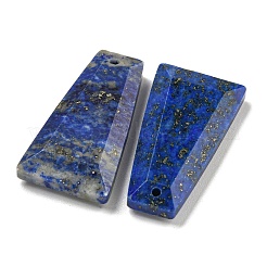 染めの天然ラピスラズリのペンダント  ファセット台形チャーム  25x13x4mm  穴：1mm&nbsp;G-G123-02E